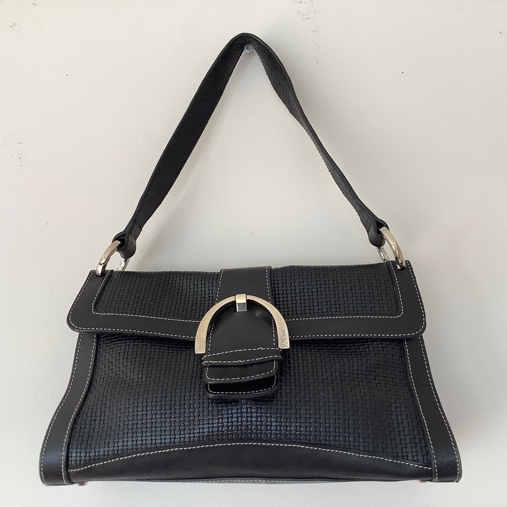 PRUNE Handbag Purse in black leather
